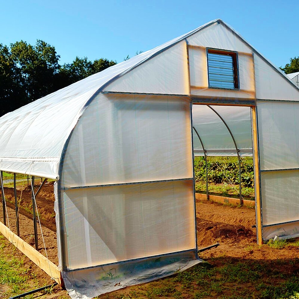 Large Greenhouse Tunnel Single Span Winter Vegetable Green House Hot Galvanized Steel Frame Aluminum Film Material Plant Usage