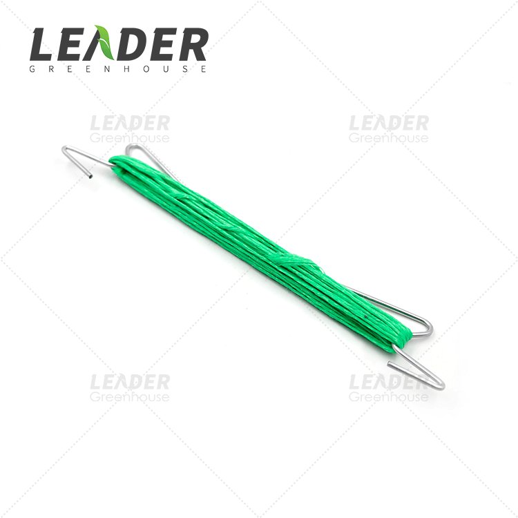 Long life agricultural multi span glass greenhouse accessories hot galvanized tomato planting m hook with 15/12m/6m pp twine