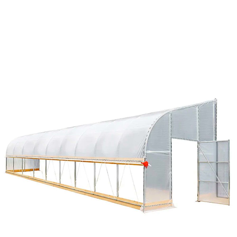 Customized 10x30m Single-Span Agricultural Greenhouse Kit Polycarbonate Film Cover Vegetable Flower Tomato Tunnel Green House PE