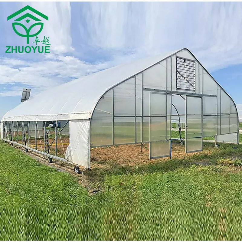 CHOYUEH Chinese Factory made low cost Easy and simple to handle Galvanized Steel Frame greenhouse with water filtration system