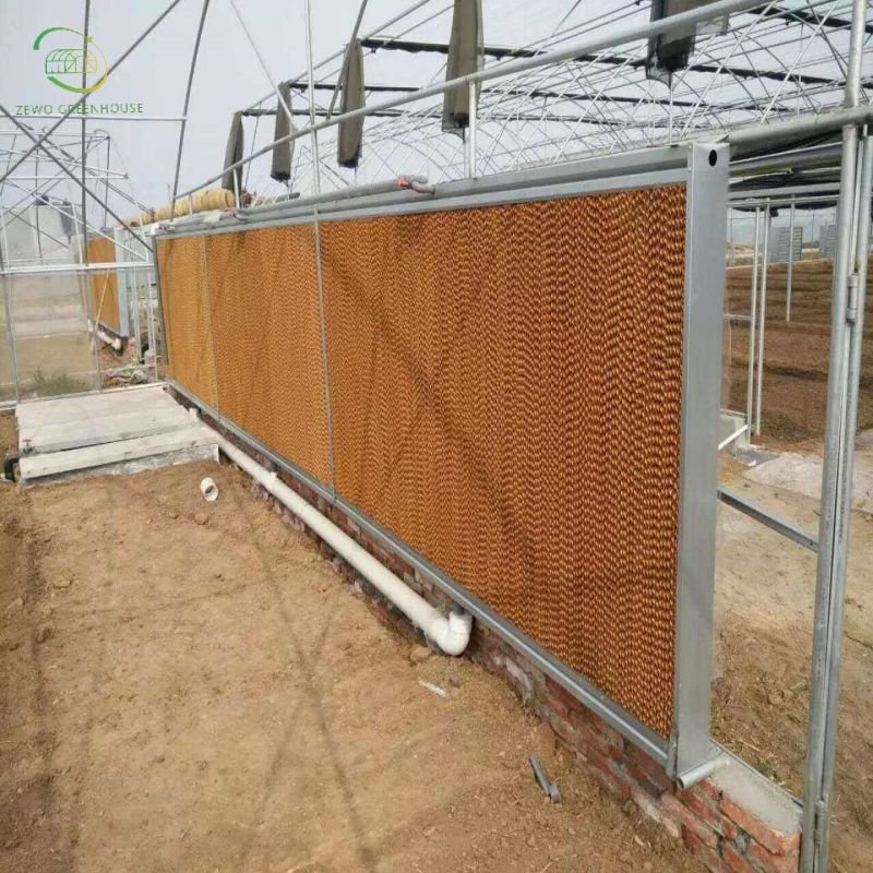 Galvanized framed chicken house evaporate cooling pad /wall mounted greenhouse water circling cooling pad