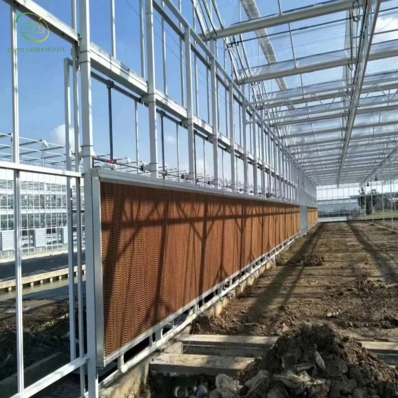 Galvanized framed chicken house evaporate cooling pad /wall mounted greenhouse water circling cooling pad