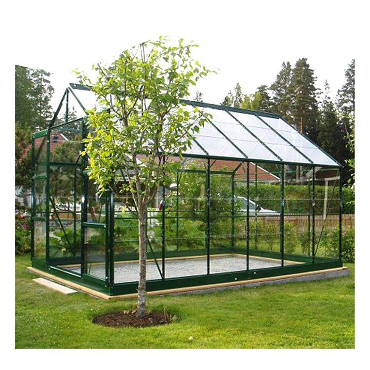 Easily assembled waterproof greenhouse polycarbonate aluminum frame pc garden walk-in greenhouse