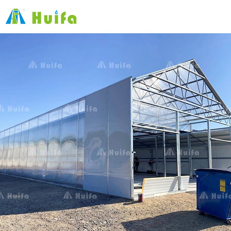 Plastic Sheet Growing Commercial Hemp Greenhouse Plants Aluminium Frame Heavy Duty Greenhouse With Heater System