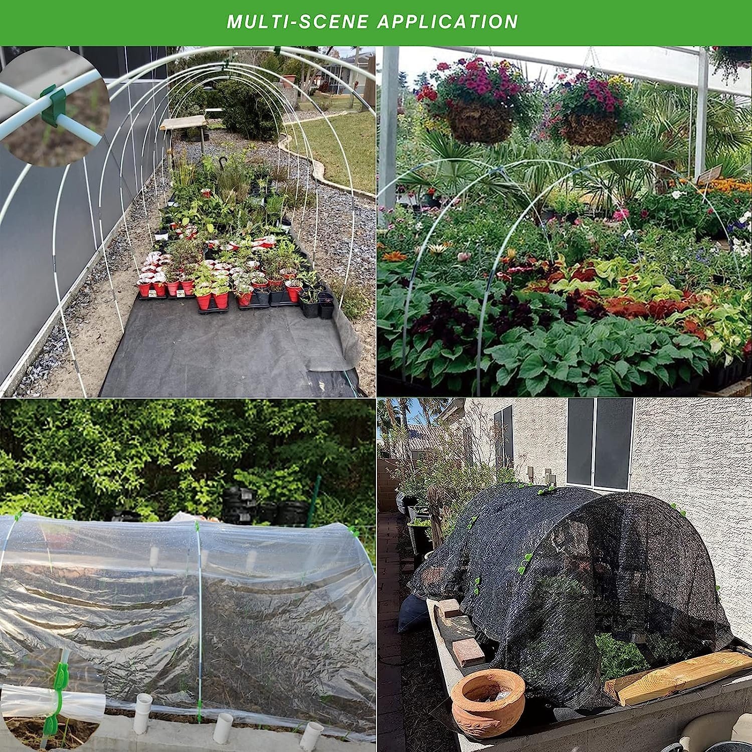 Custom Greenhouse Hoops Grow Tunnel 5mm Fiberglass Support Hoops Frame DIY Gardening Tunnel Support Frame Combination for Garden