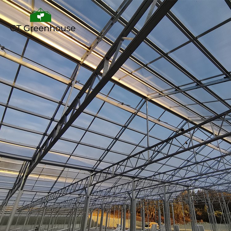 GT California project 100% blackout system medical plant polycarbonate blackout greenhouse