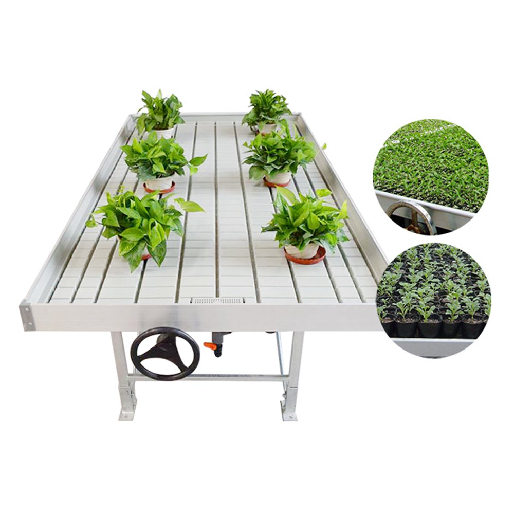 2023 Hot-Selling Hydroponic Greenhouse Table Seedbed Ebb And Flow Rolling Bench