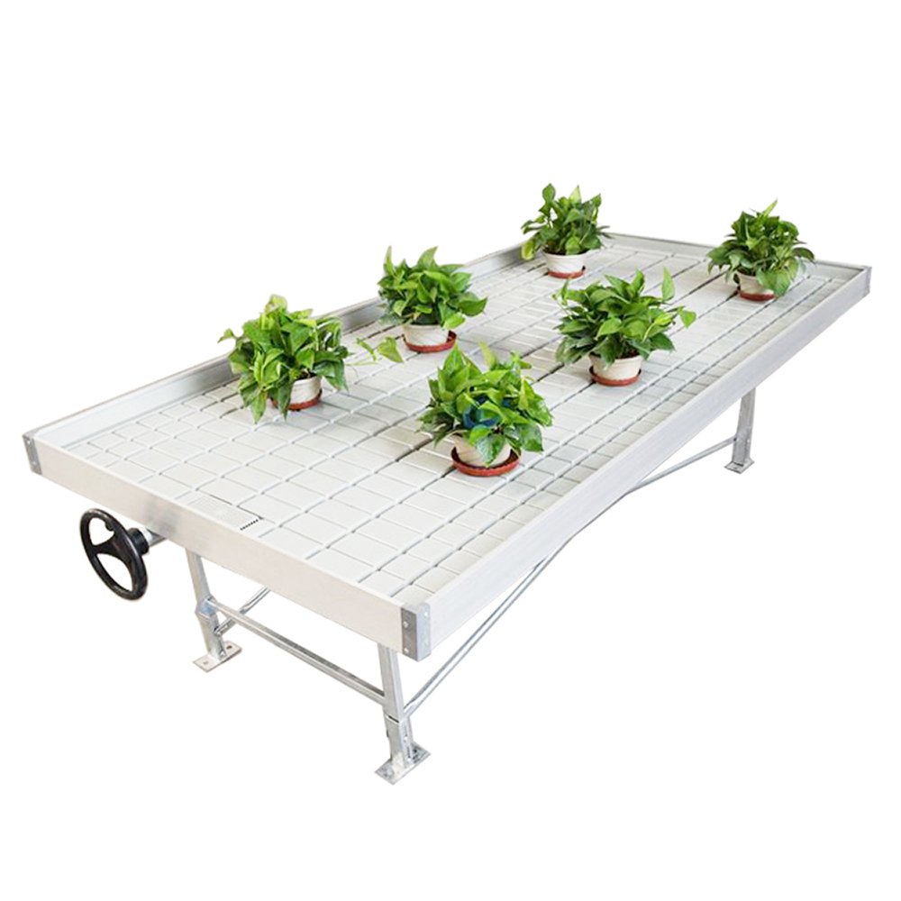 2023 Hot-Selling Hydroponic Greenhouse Table Seedbed Ebb And Flow Rolling Bench