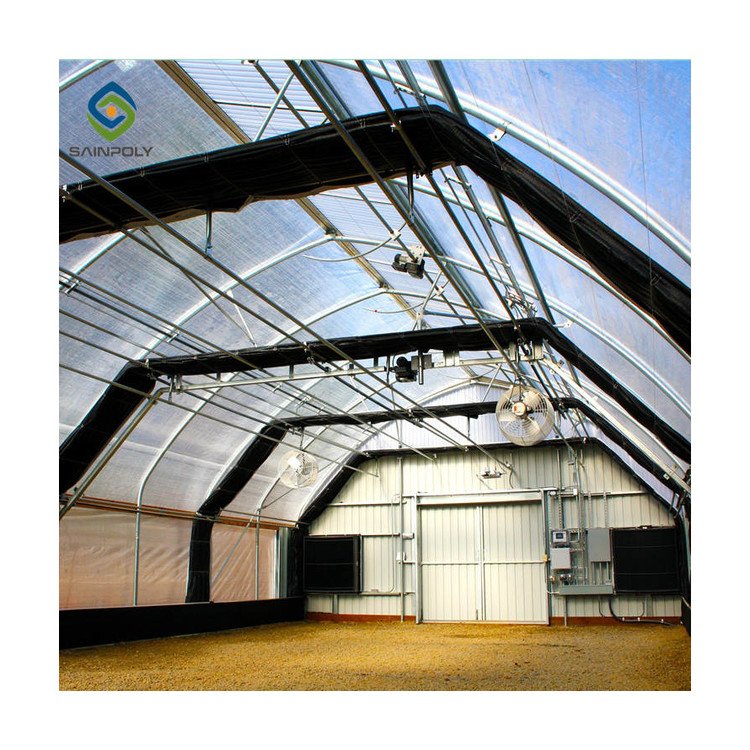 Sainpoly low cost polyhouse agriculture greenhouse light deprivation blackout greenhouse