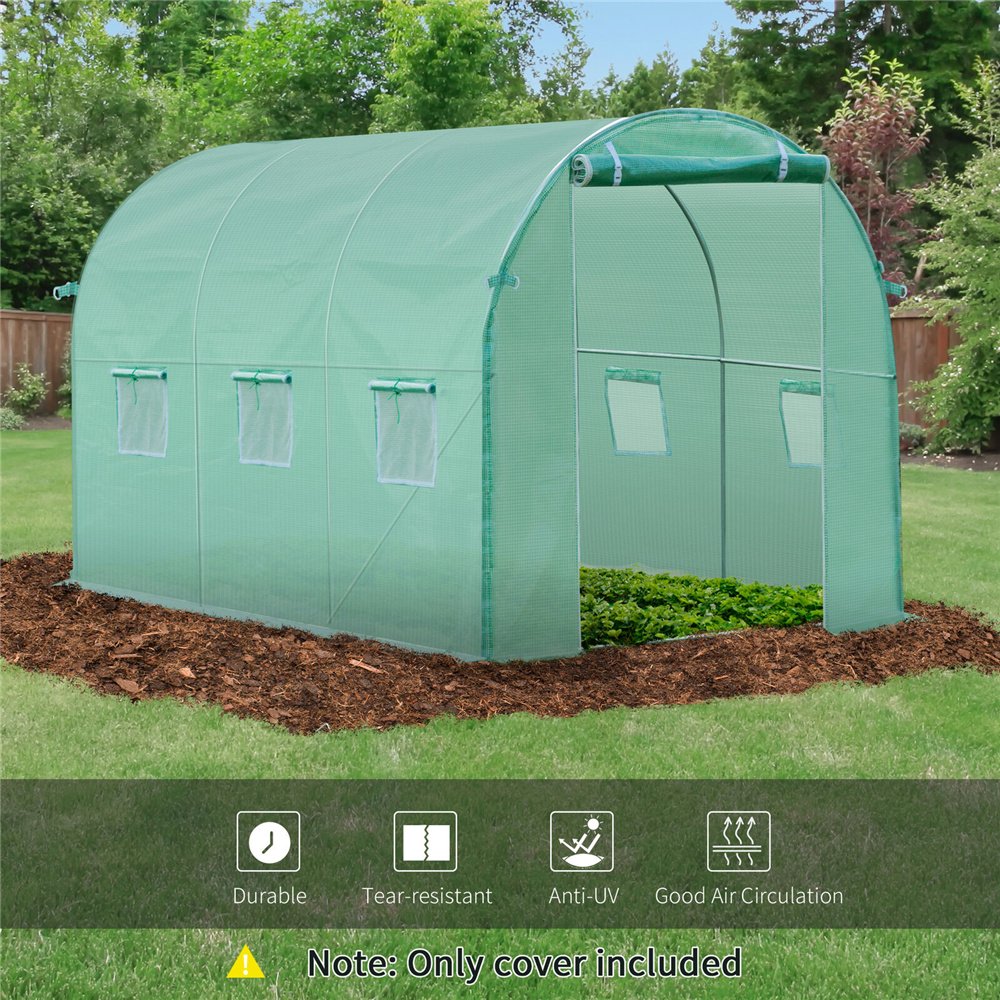 Agricultural Polytunnel Garden Tunnel Greenhouse Green House Outdoor Kits Plant Growth Grow Tent Walk-In Greenhouse