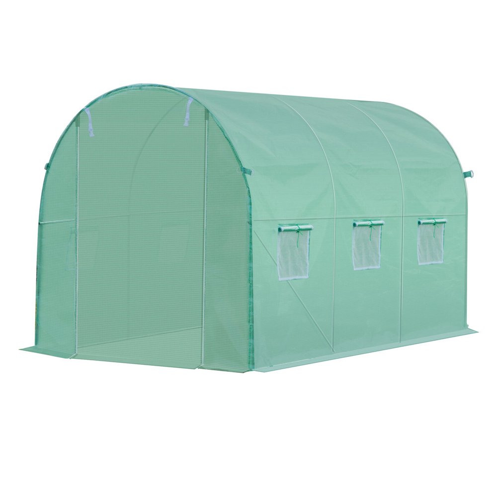 Agricultural Polytunnel Garden Tunnel Greenhouse Green House Outdoor Kits Plant Growth Grow Tent Walk-In Greenhouse
