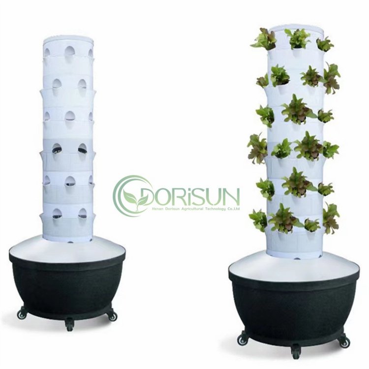 Hydroponic growing system for greenhouse aeroponics systems vertical farming mist tower garden