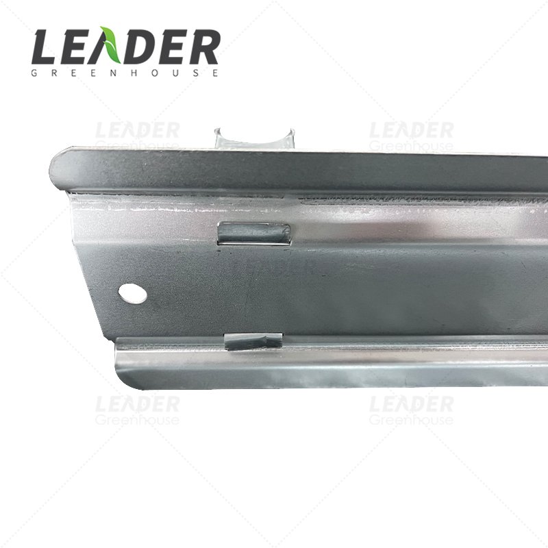 Agricultural greenhouse equipment 2.0mm hot galvanized steel sheet pipe rail support holder bracket for tomato picking trolley