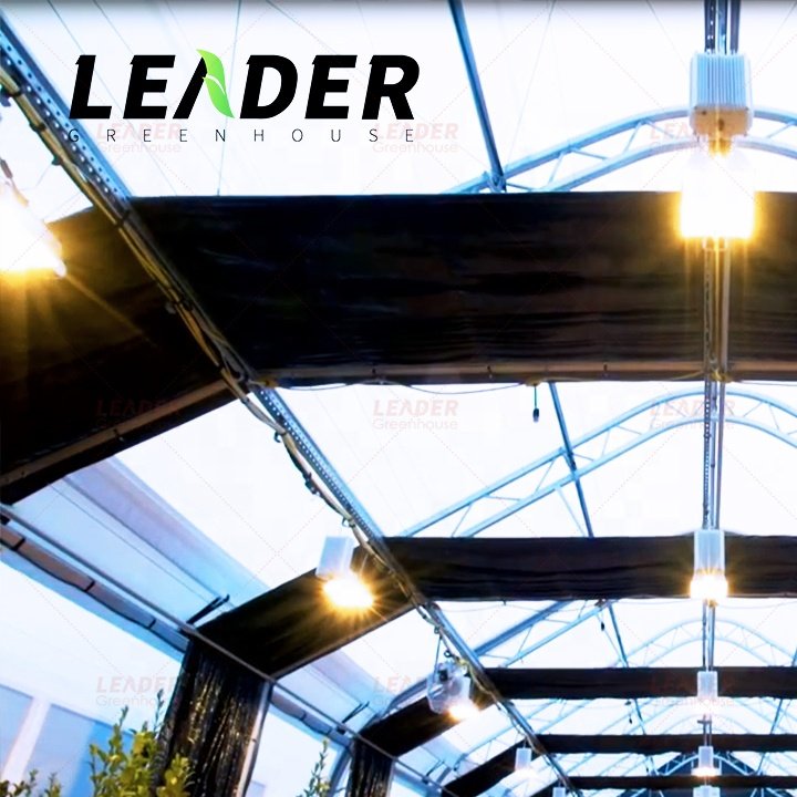 Brand New Automated High Tunnel Blackout Light Deprivation Hemp Mushroom Growing Customized Greenhouse