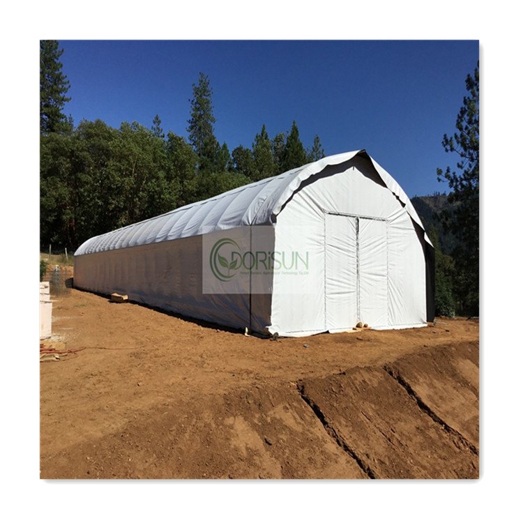 Agriculture Medical Grow System Outside Sunshade Fully Automated Polytunnel Blackout Shade System100% Light Dep Greenhouse