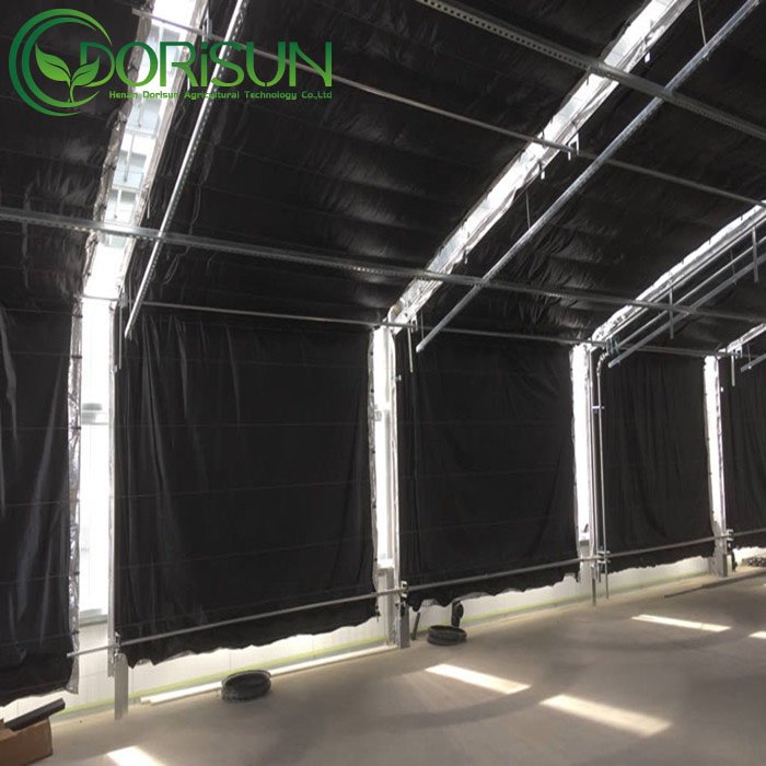 Agriculture Medical Grow System Outside Sunshade Fully Automated Polytunnel Blackout Shade System100% Light Dep Greenhouse