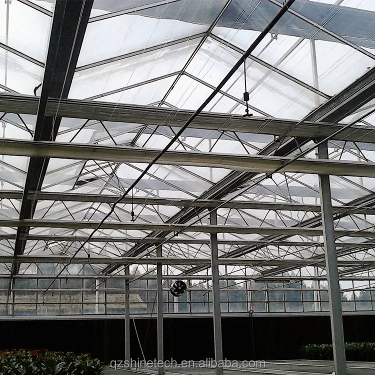 Large Agriculture Greenhouse with Galvanized Steel Frame and Glass Covering Greenhouse Turnkey Project