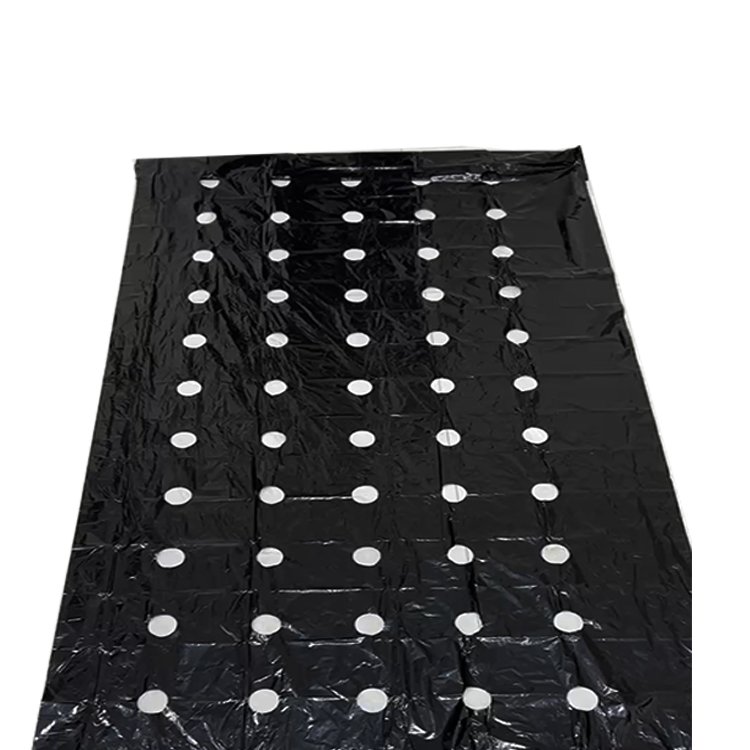 Agricultural plastic mulching film hole perforated mulch film Black plastic agriculture mulching plastic film
