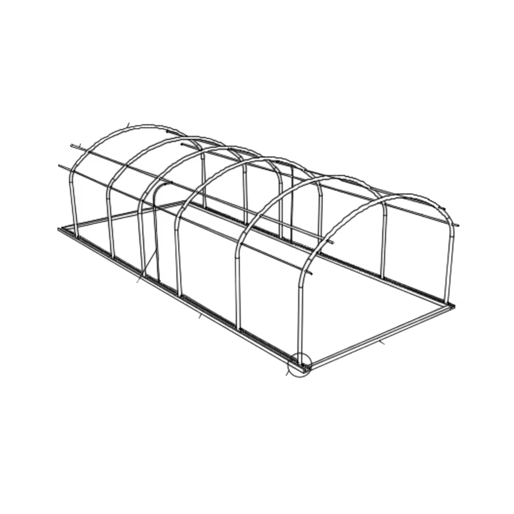 Best Small Outdoor Garden DIY Hydroponic Agriculture Greenhouse Q195-Q215 Steel Pipe Square Stable Single Double Film Options