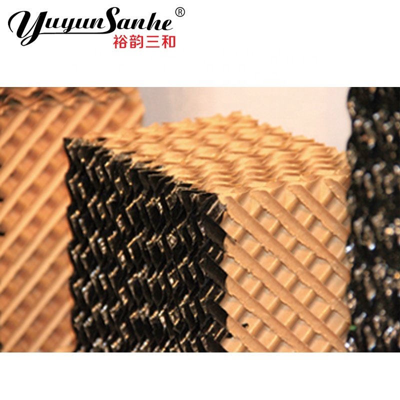 Yuyun Sanhe Evaporative Cooling Pad Honey Comb 7090 Wall Mounted for Agriculture Greenhouse Ventilation Exhaust Fan Pad