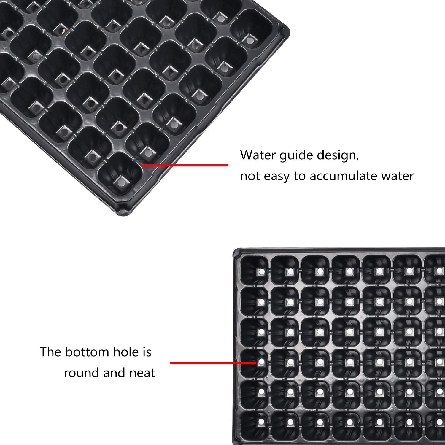 Widely used black plastic rice seedling 128 cells seed trays plant nursery trays for agriculture/greenhouse/farm/garden