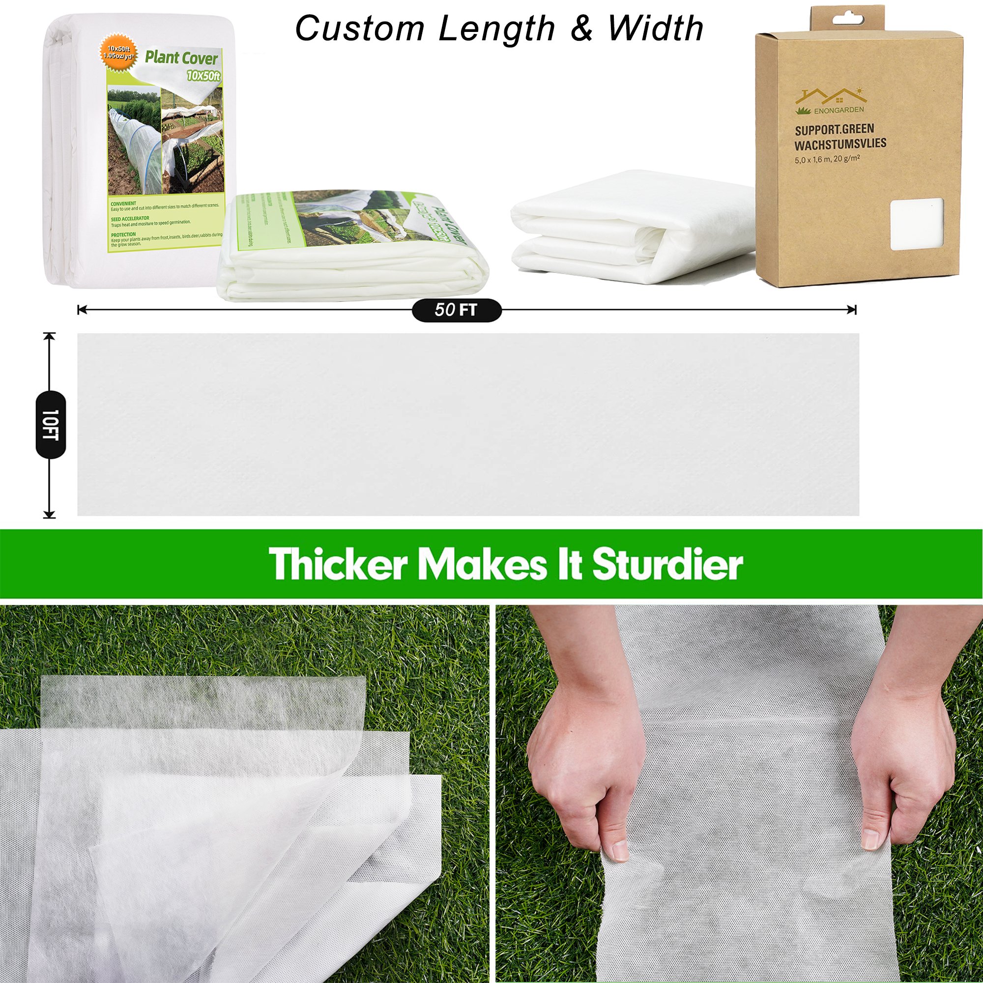 Winter Reusable 6ft x 164ft 10ft x 164ft Plants Warm Worth Frost Blanket High Tunnel Agriculture Greenhouse Fabric Roll