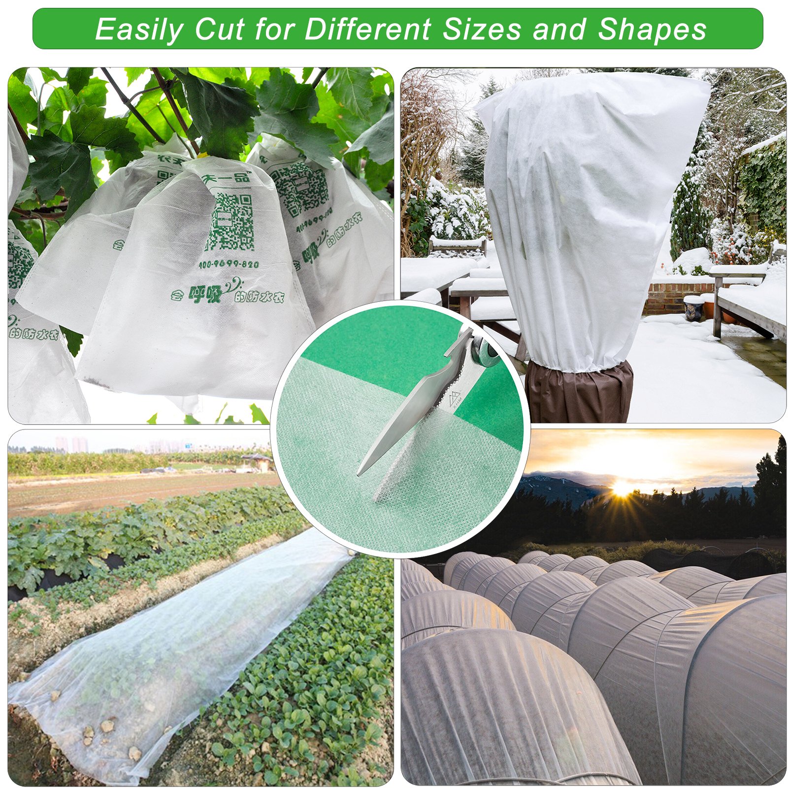 Winter Reusable 6ft x 164ft 10ft x 164ft Plants Warm Worth Frost Blanket High Tunnel Agriculture Greenhouse Fabric Roll