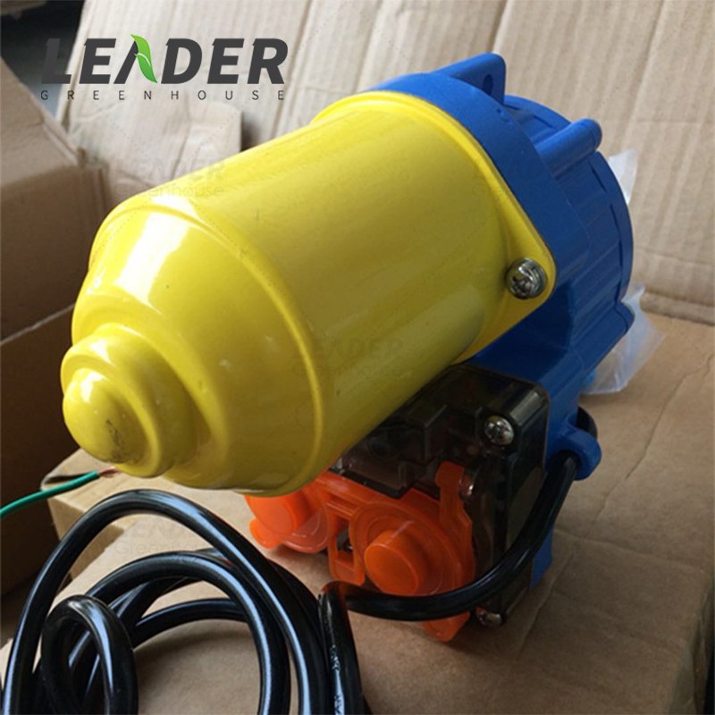 Agricultural tunnel greenhouse top side ventilation ac220v 100w dc24v 80w film electric roll up motor with creeper control box