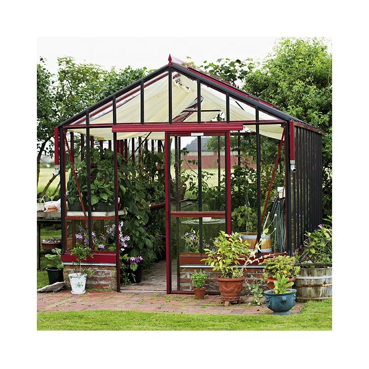 Best design metal frame backyard orangery greenhouse garden agricultural aluminium flower Greenhouse