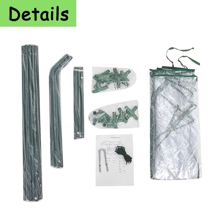 Garden Greenhouse Outdoor for Winter Portable Metal Frame PVC Cover Green House Kit for Vegetable Flower Grower Garden Set