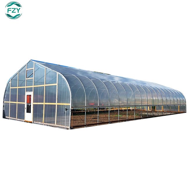sale commercial single span plastic green house structure tomato plants growing tunnels prefab agricultural greenhouses frame