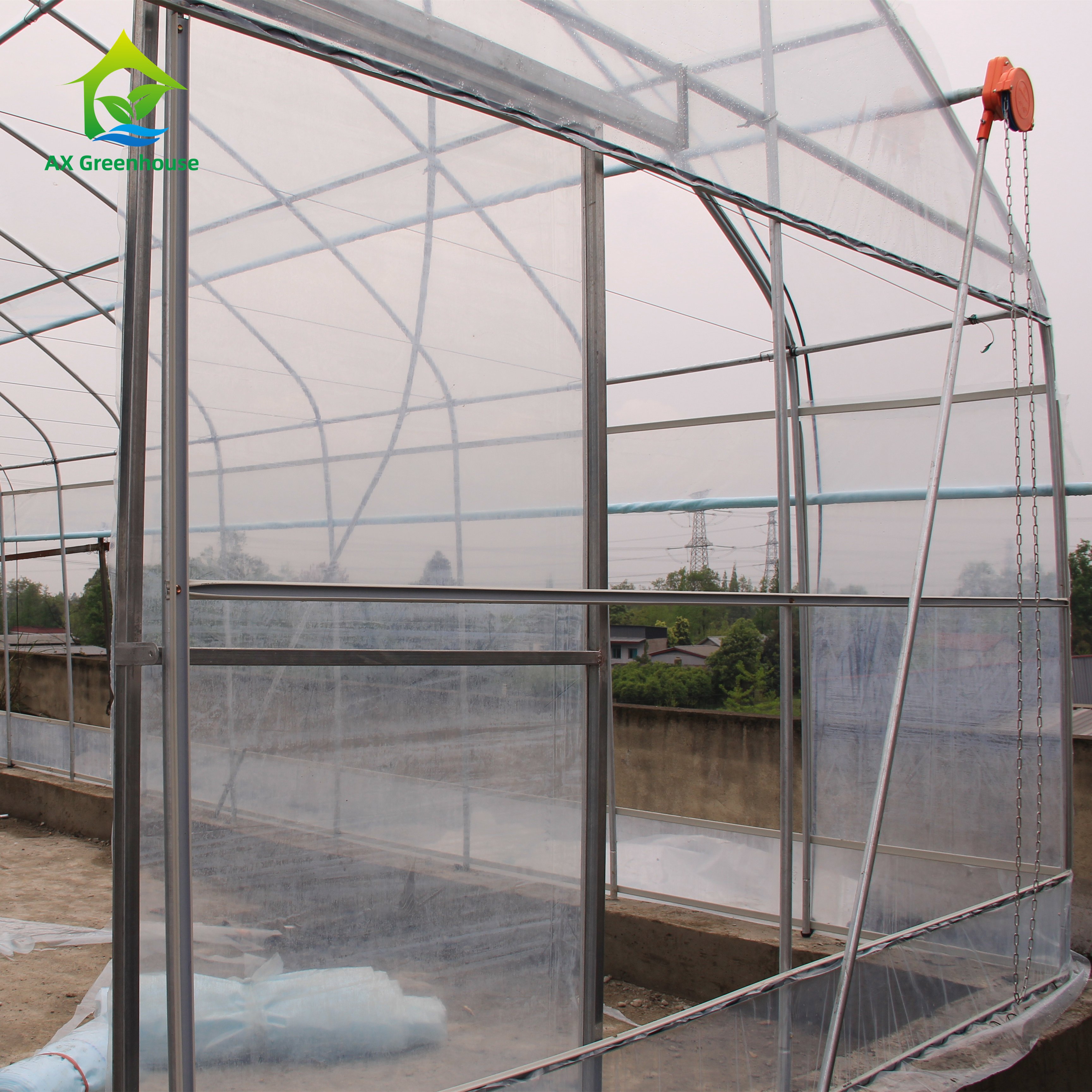 High Wind Resistance With Low Cost For Agricultural Greenhouses Metal Frame