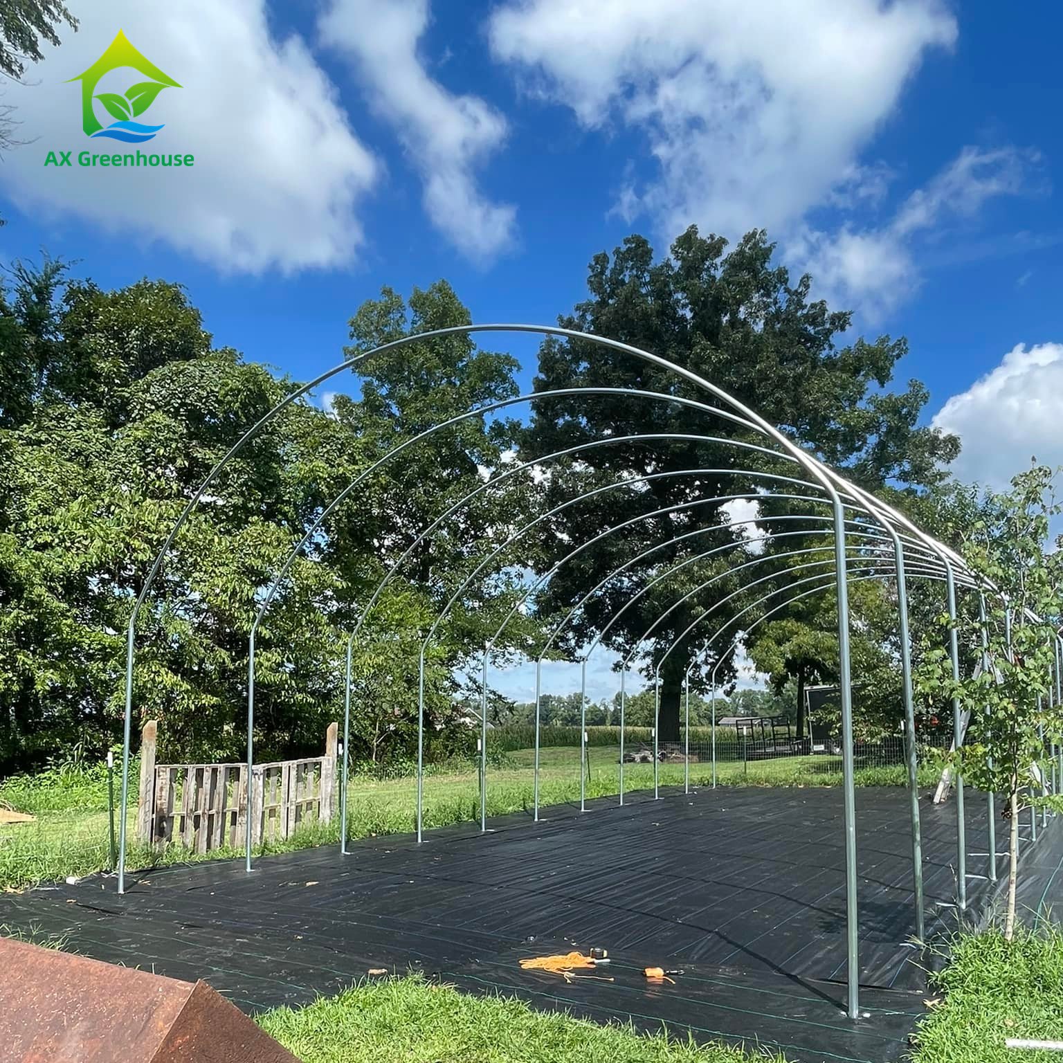 High Wind Resistance With Low Cost For Agricultural Greenhouses Metal Frame