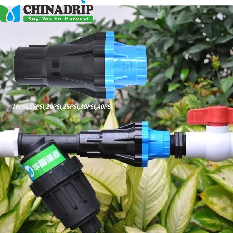 Drip Irrigation Fittings 15-40psi Irrigation Pressure Regulator for Agricultural & Greenhouse