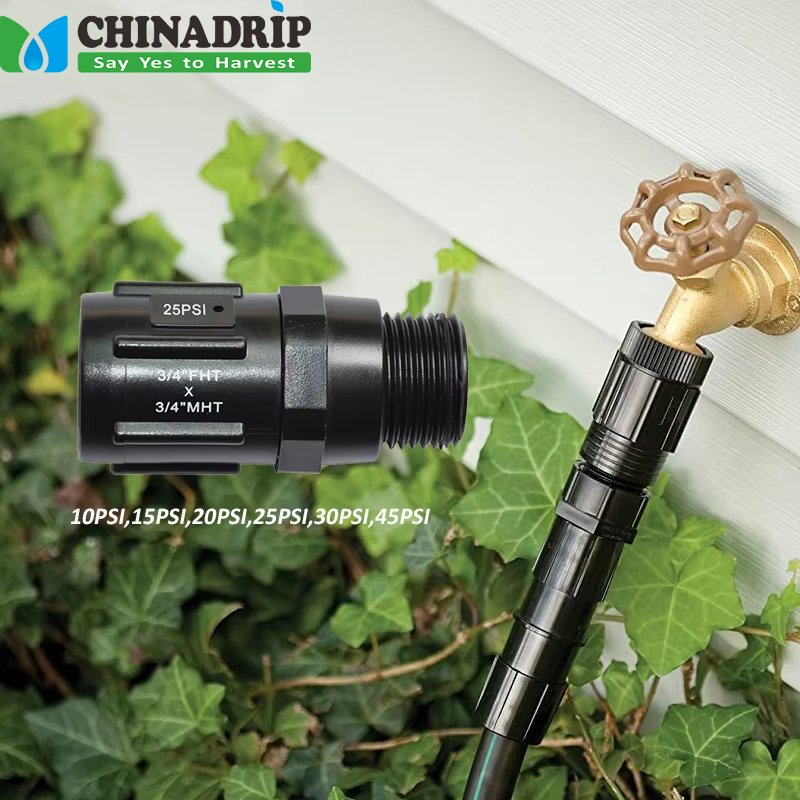 Drip Irrigation Fittings 15-40psi Irrigation Pressure Regulator for Agricultural & Greenhouse