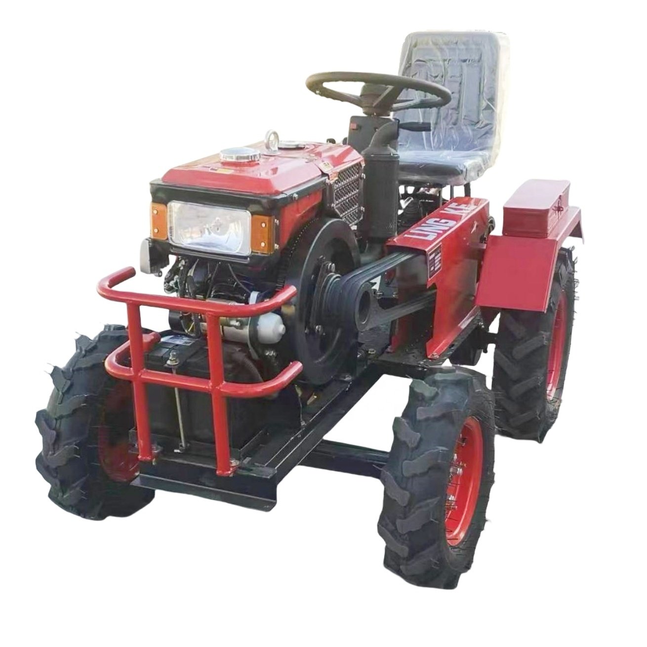 12hp 15hp Water Cooling diesel Engine 4 Wheel Agricultural Farming Hand Walking Behind Mini Tractor with CE