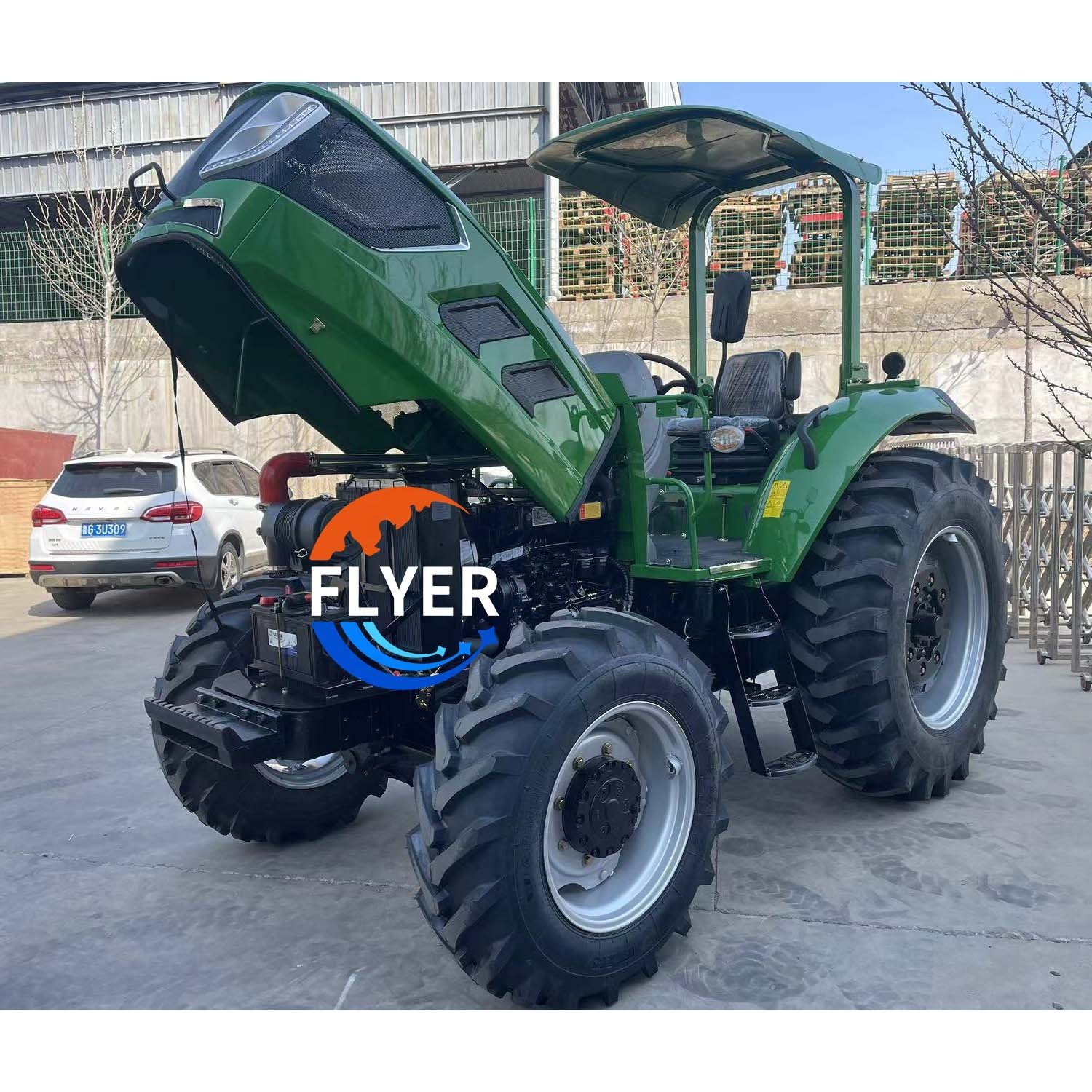4WD 120HP Farm Tractor with Front Loader Big Tractors Agricultural Machine for Sale