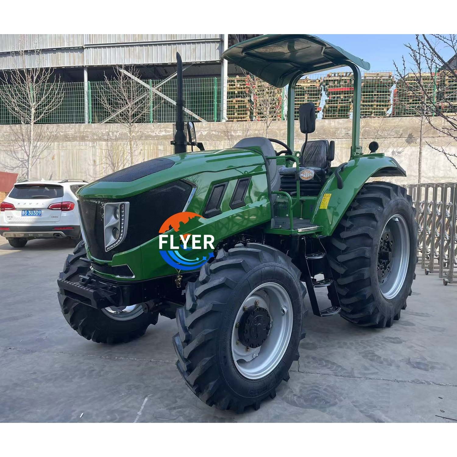 4WD 120HP Farm Tractor with Front Loader Big Tractors Agricultural Machine for Sale