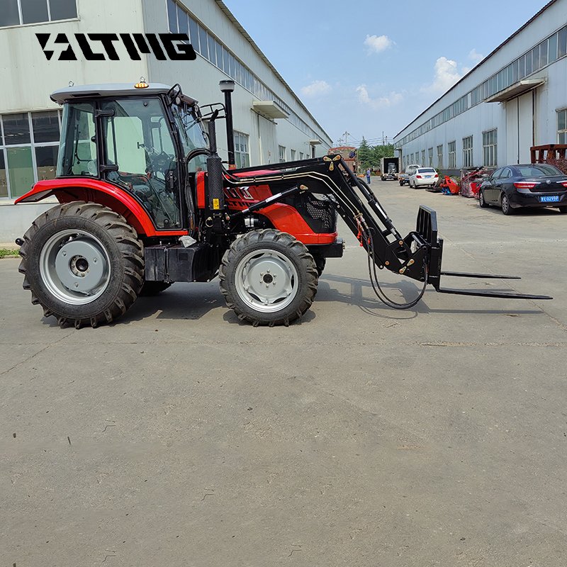 Factory Price Hot Sale Agricultural Tires 4x4 Farm Tractor 120HP 4 Wheel Tractors With Fork Attachment