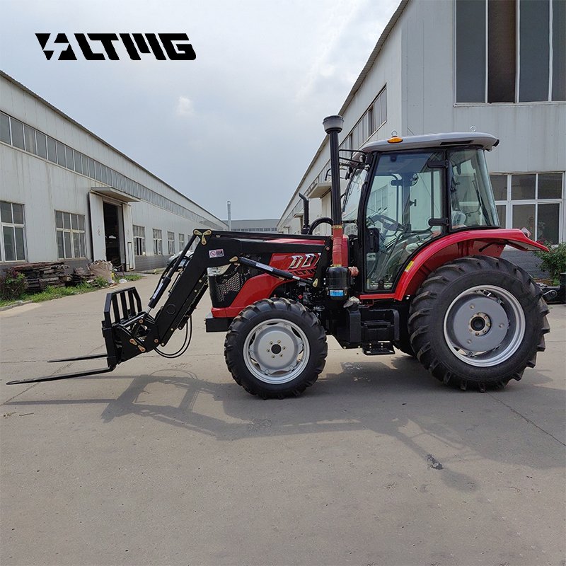 Factory Price Hot Sale Agricultural Tires 4x4 Farm Tractor 120HP 4 Wheel Tractors With Fork Attachment
