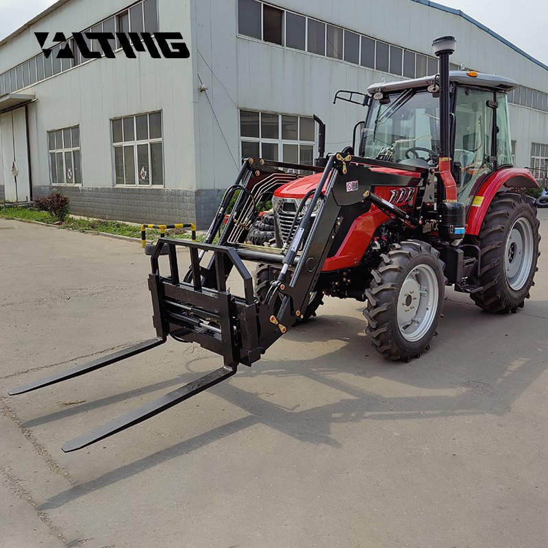 Factory Price Hot Sale Agricultural Tires 4x4 Farm Tractor 120HP 4 Wheel Tractors With Fork Attachment