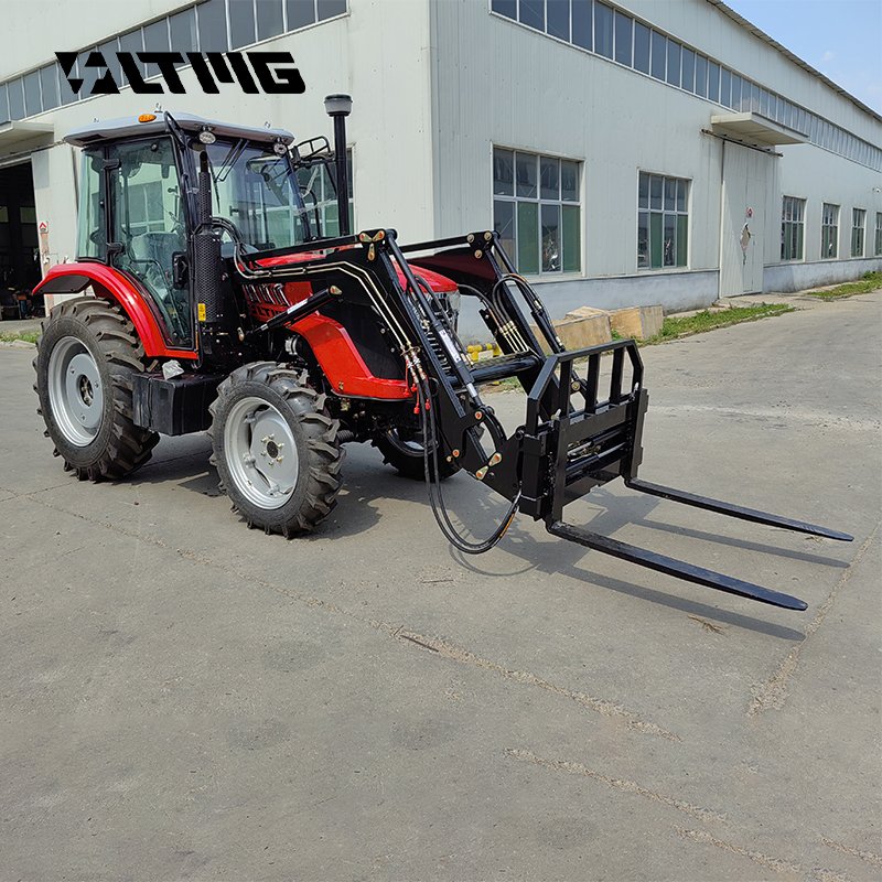 Factory Price Hot Sale Agricultural Tires 4x4 Farm Tractor 120HP 4 Wheel Tractors With Fork Attachment