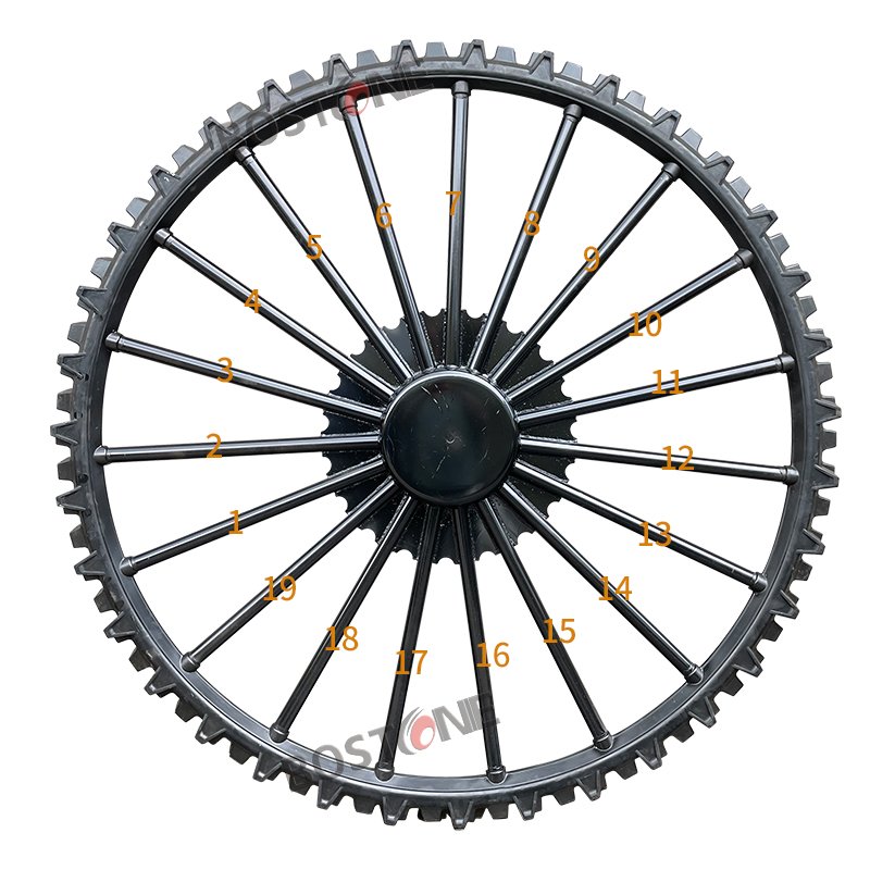 BOSTONE 2100 MM-100 MM 2100 MM-120 MM Agricultural Tractor Tires Wheel Rice Trans-planter Iron Slim Rubber Solid Tyres
