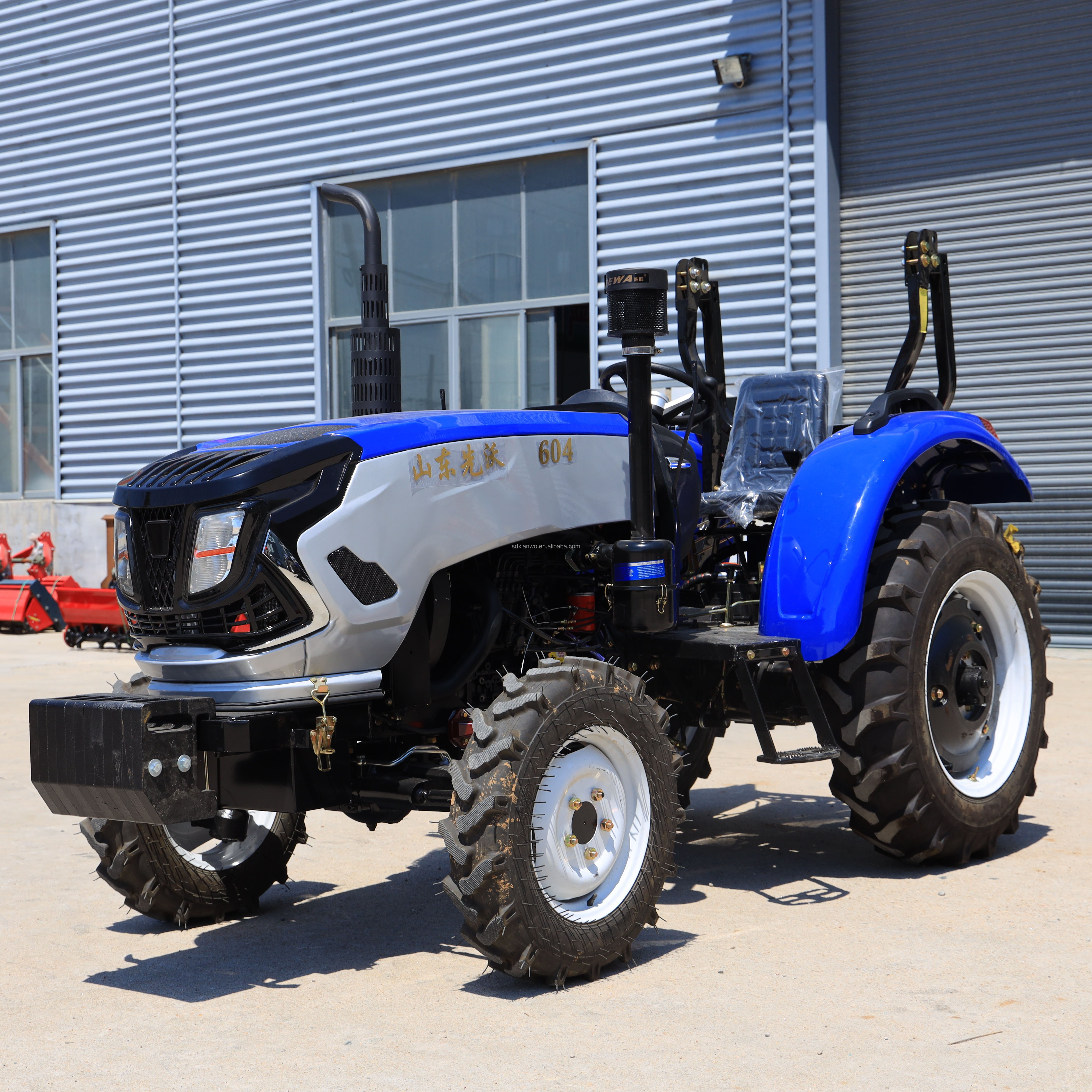 CE EPA 50HP 60HP 4x4 Compact Tractor with Loader and Backhoemini Tractor with Front End Loader and Backhoe