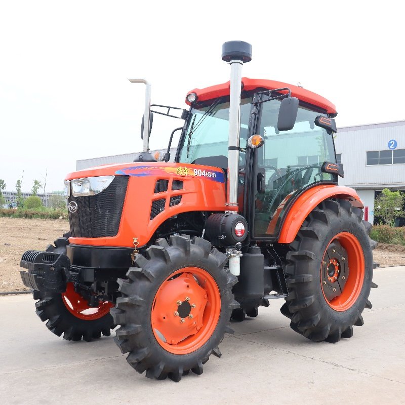 Hot Selling 90HP 120HP 140HP 160HP Wheel Diesel Tractor New Agriculture Tractor Red Tractors YTO Engine