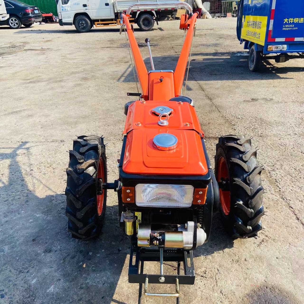 Farm Multi Purpose with Plough Rotavator Corn Wheat Planter Hand Walking Tractors Two Wheels