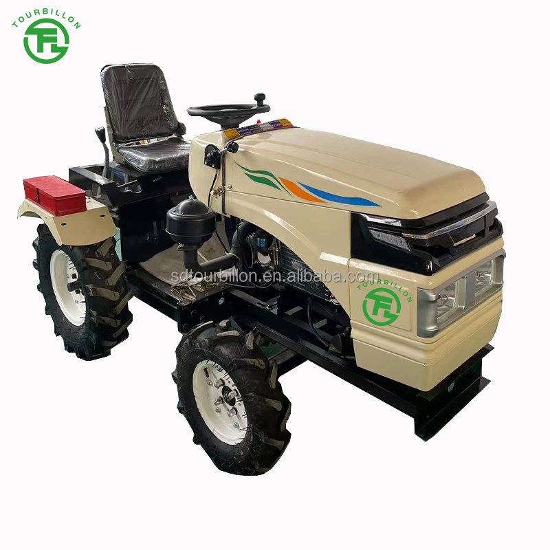 20hp 2wd diesel Engine Small Tractor Four Wheels Mini Garden Tractor Mini Wheels Cultivator Withe Brand Engine