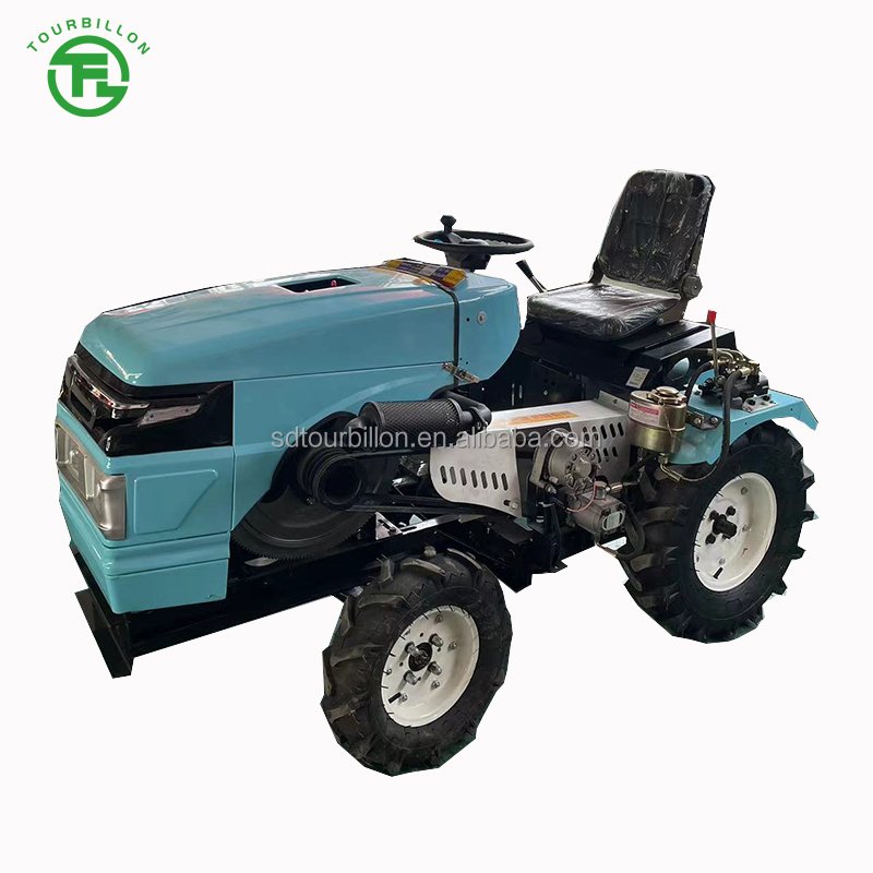 20hp 2wd diesel Engine Small Tractor Four Wheels Mini Garden Tractor Mini Wheels Cultivator Withe Brand Engine