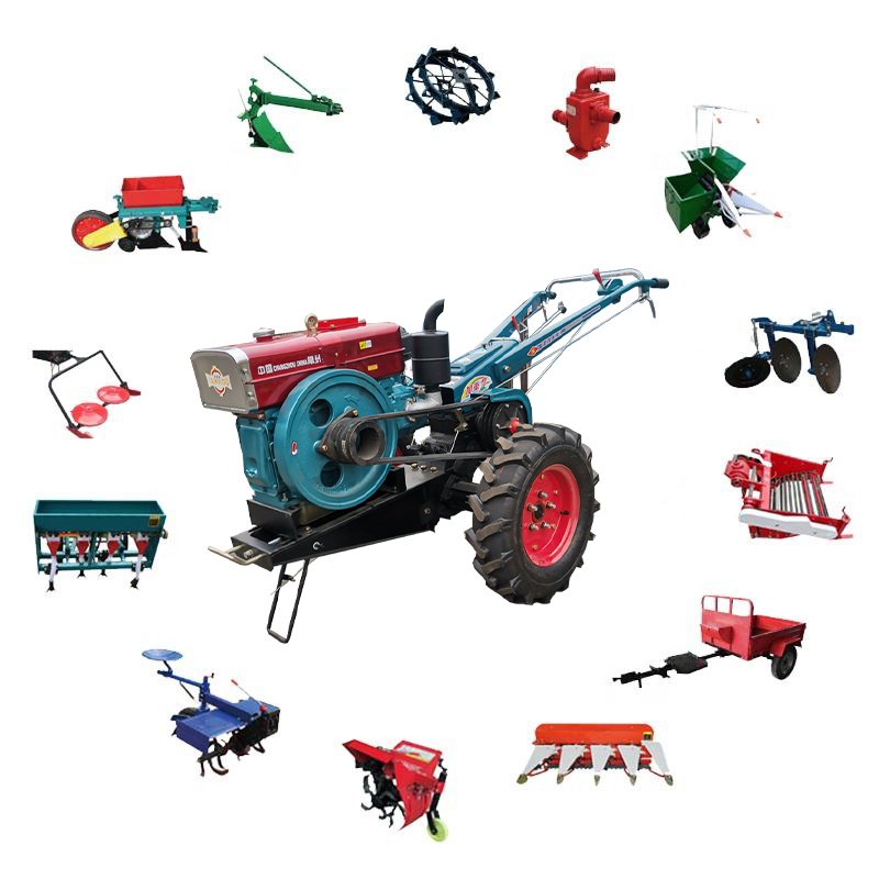 Farm Machinery Hand Walking Tractor Farm Walking Tractor Trade 6hp-90hp diesel Walking Tractors Two Wheel Mini Farm
