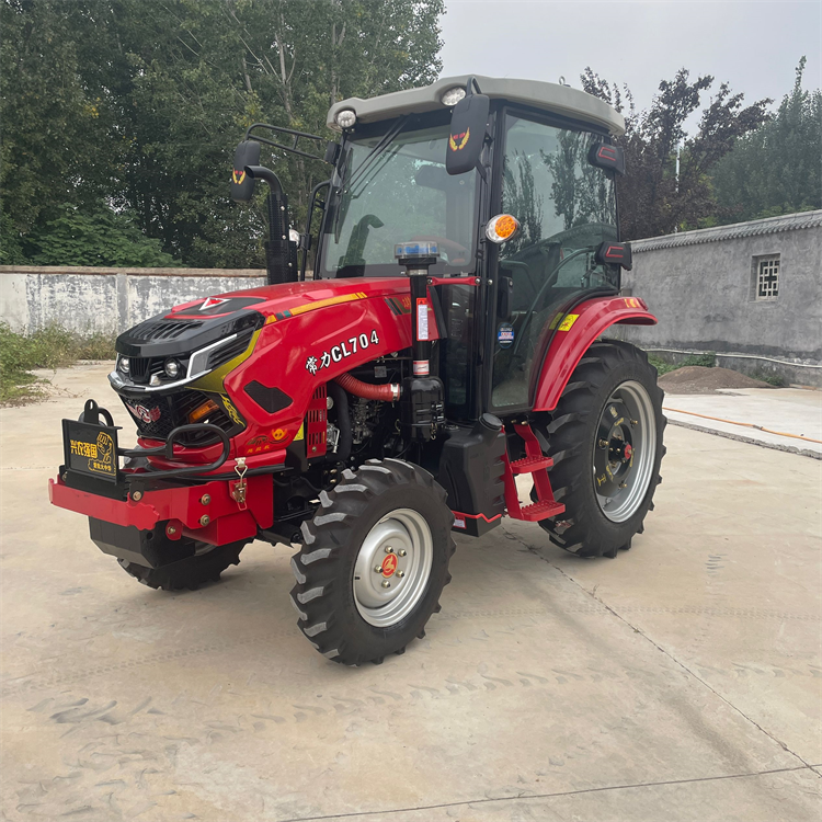 Changli 704 Four-wheel Drive Tractor with Front Shovel and Rear Excavator, 70 Horsepower Field Tillage and Leveling Machine